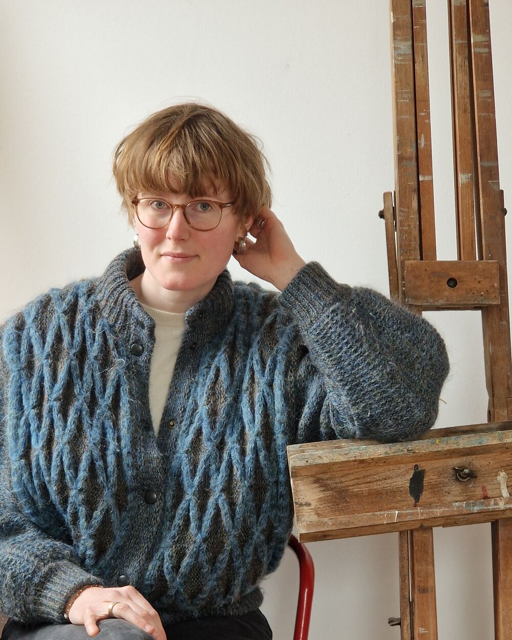 Dorthea Saabye by her easel